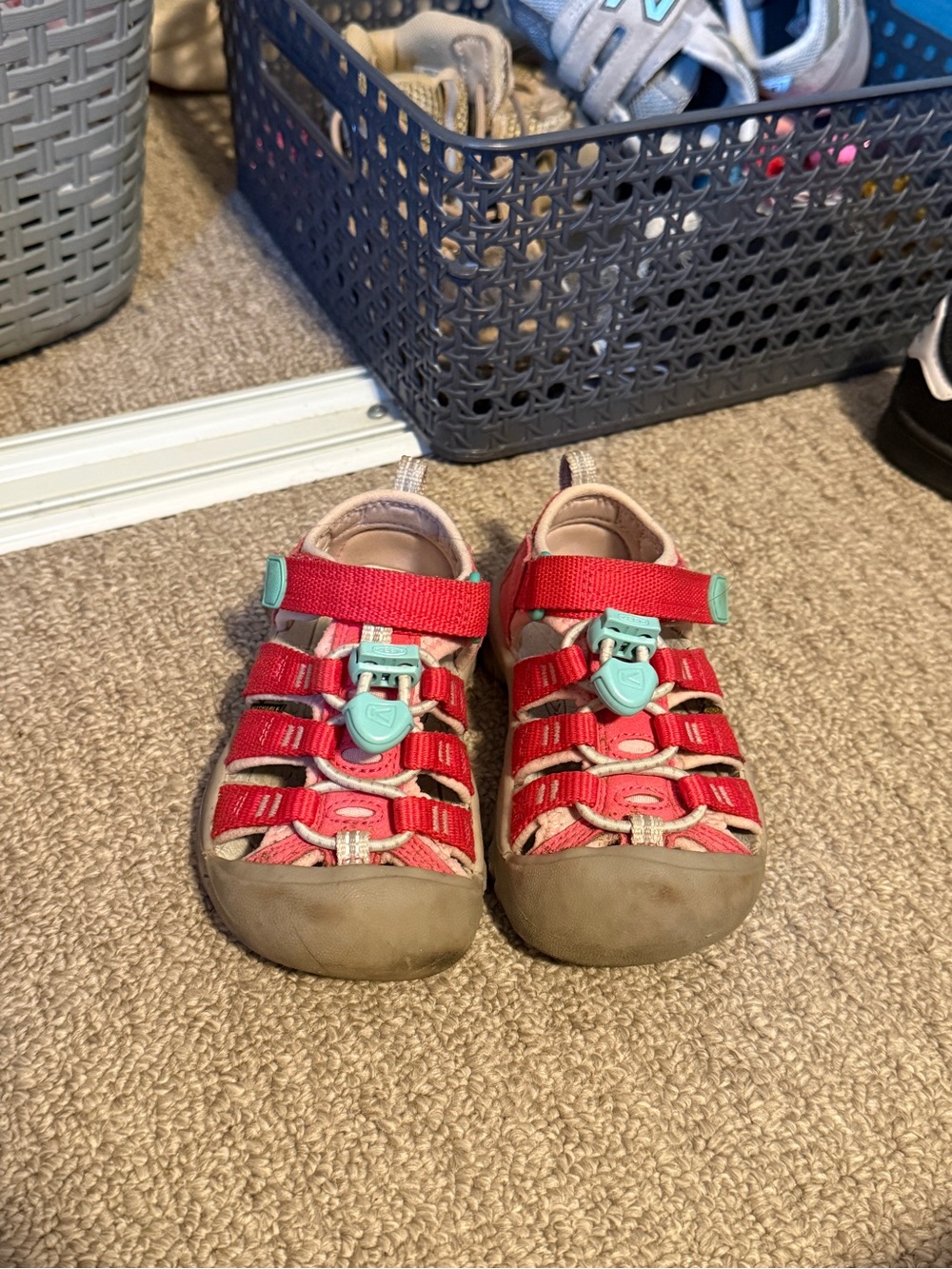 Keen Hot Pink Outdoor Sandal with Teal Accent